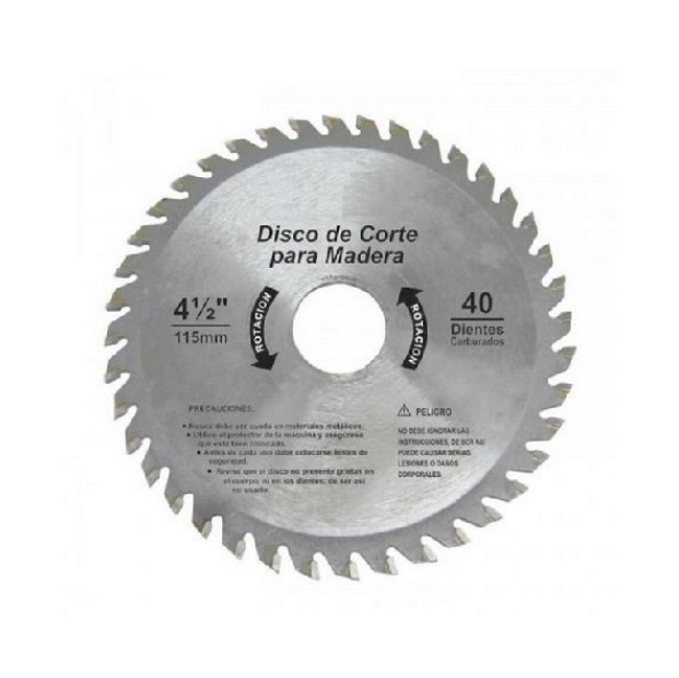 DISCO CORTE MADERA 4 1/2 40T RANGER