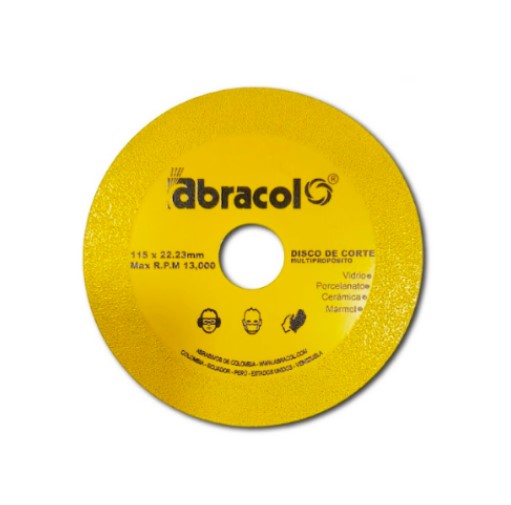 DISCO PARA CORTE MULTIPROPOSITO VIDRIO 4 1/2" ABRACOL