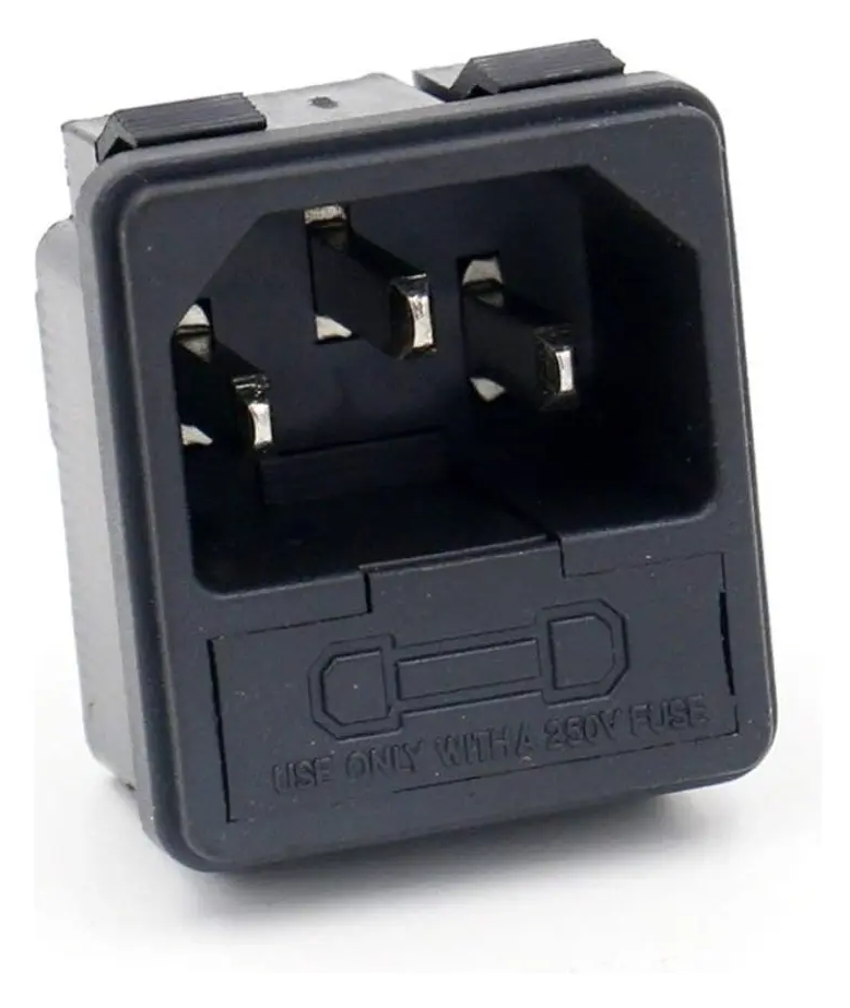JACK PARA CABLE DE PODER PORTA FUSIBLE 15A-110V