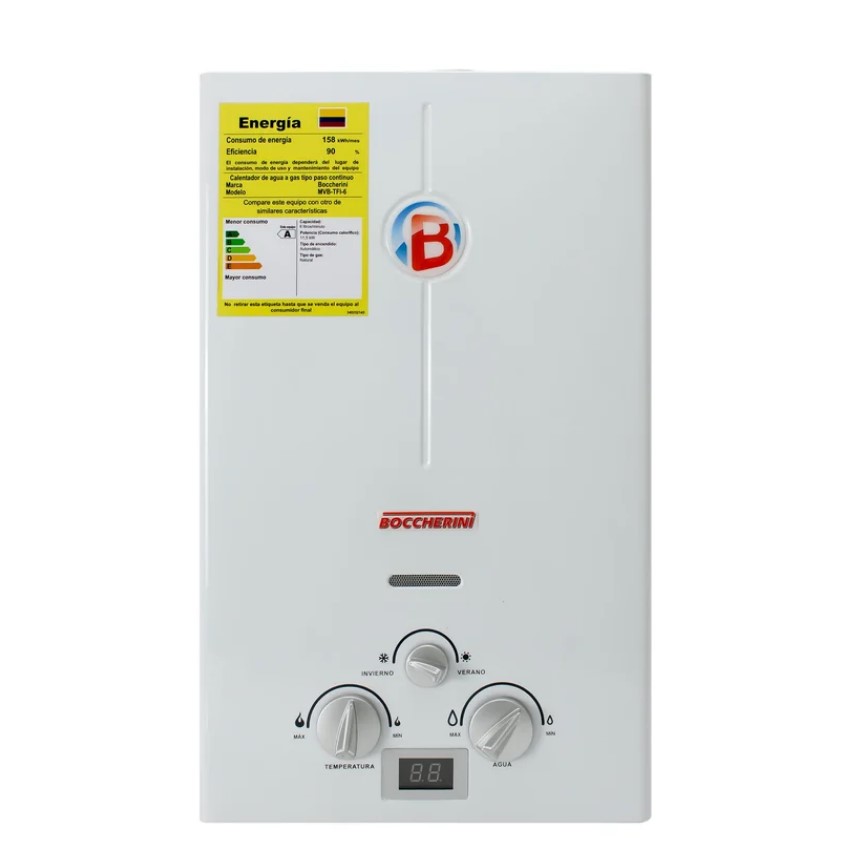 CALENTADOR 6LT MECANICO TIRO FORZADO GAS NATURAL BOCCHERINI