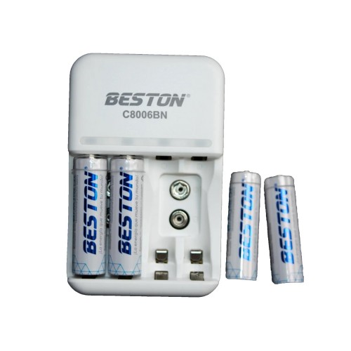 CARGADOR PILA DOBLE A 4 BATERIAS TC-015