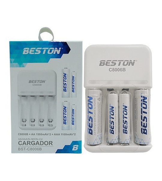 CARGADOR PILA DOBLE A Y TRIPLE A BESTON