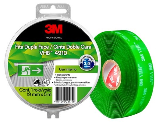 [VHB 4910] CINTA DOBLE FAZ TRANSPARENTE 3M VHB