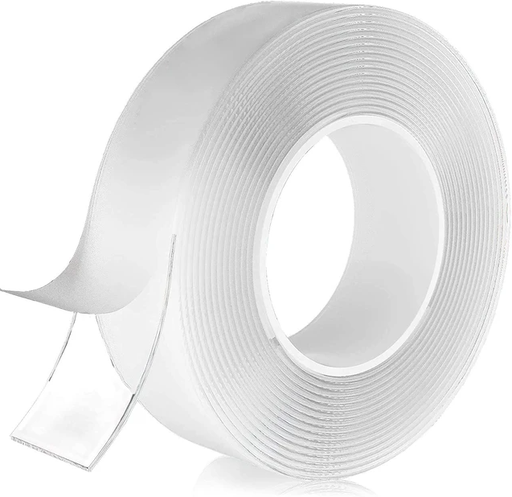 [1010] CINTA DOBLE FAZ TRANSPARENTE 5MT