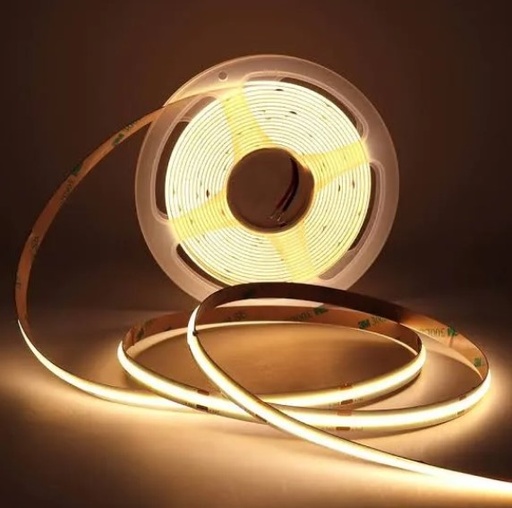 [1010] CINTA LED COB ROLLO 5MT 12V SIN ADAPTADOR LUZ CALIDA