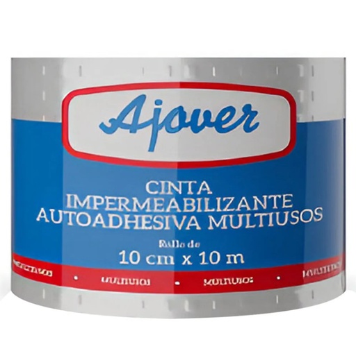[1010 AJOVER] CINTA TAPA GOTERA ALUMINIO 10CM 10MT AJOVER