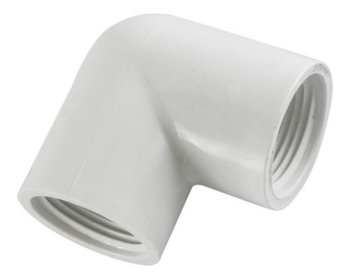 [2006181 MP] CODO PVC CON DOS ROSCAS 1/2