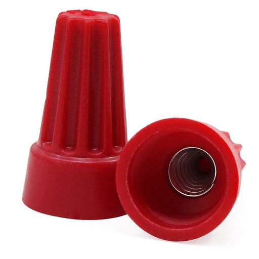 [1010 tyc] CONECTOR ELECTRICO DE ROSCAR ROJO