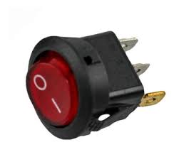 INTERRUPTOR REDONDO LUZ PILOTO 3 TERMINALES