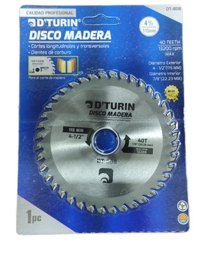 [DTURIN] DISCO CORTE MADERA 4 1/2 40T