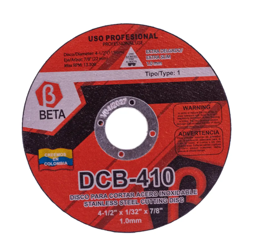 [DCA-410] DISCO CORTE METAL 4 1/2" BETA
