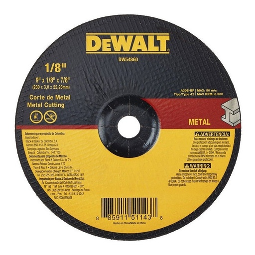 [DW54870] DISCO PARA PULIR 9'' DEWALT 