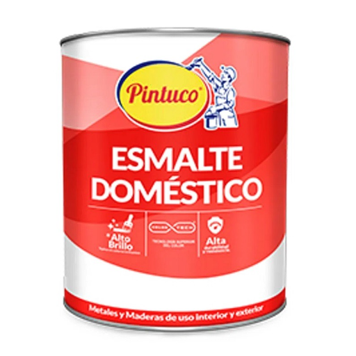 [1010] ESMALTE BLANCO MATE DOMESTICO PINTUCO 1 GALON
