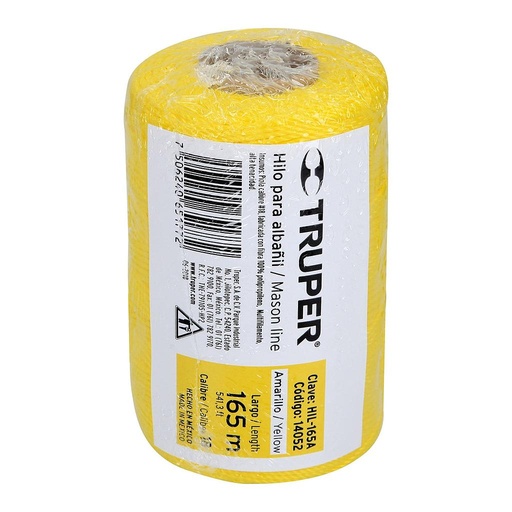 [14052 TR] HILO PARA ALBAÑIL AMARILLO 165 MT TRUPER