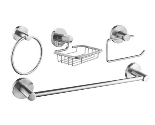 [1010] JUEGO ACCESORIOS BAÑO METAL CROMO