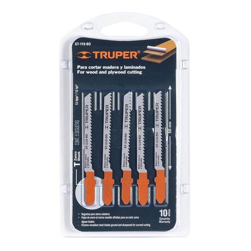 [18131 TR] JUEGO CUCHILLA CALADORA 5 PCZ TRUPER