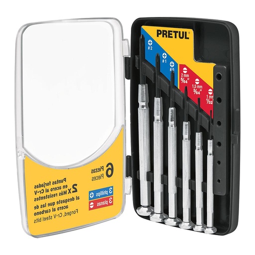 [21382 TR] JUEGO DESTORNILLADOR JOYERO DE PRECISION PRETUL