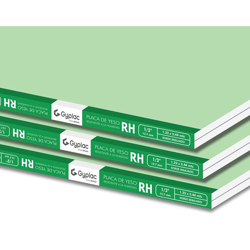 [1010] LAMINA DE DRYWALL RH VERDE 1.22X2.44
