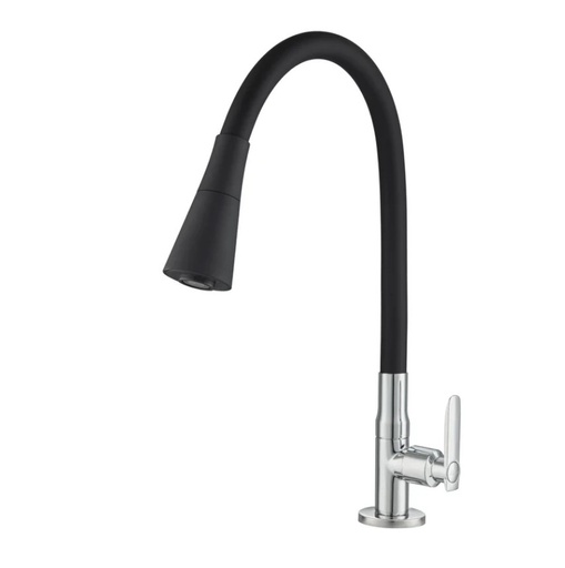 [1010] LLAVE LAVAPLATOS MESON FLEXIBLE NEGRA DACQUA