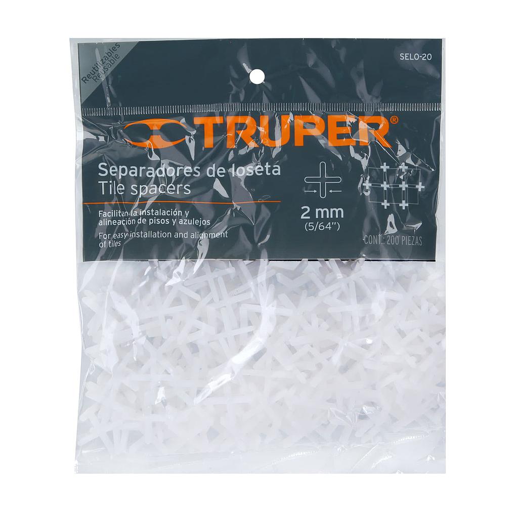 CRUCETA SEPARADORES DE ENCHAPE 2MM TRUPER