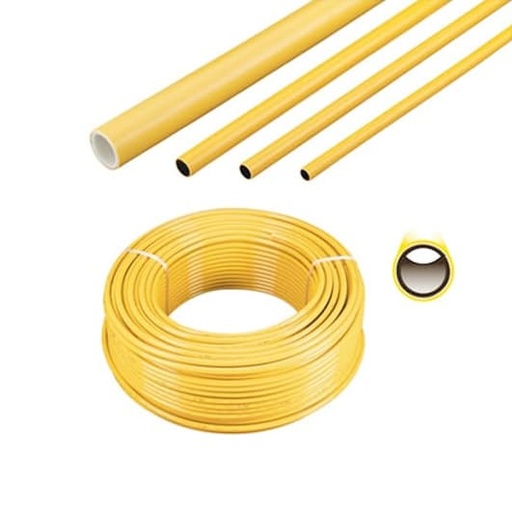 [1010] MANGUERA TUBO PE AL PE AMARILLA X MT