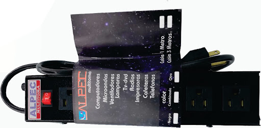 [1010] MULTITOMA CON FUSIBLE ALPEC 1MT LINEAL