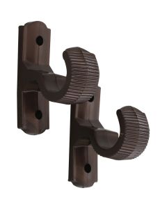 SOPORTE PLASTICO PARA TUBO CORTINA 1/2 CAFÉ