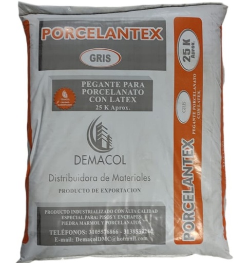 [1010] PORCELANTEX PORCELANATO GRIS 25 KL