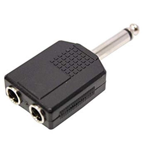 [PYM] PLUG EN Y MONOFONICO 1/4 MICROFONO 2 HEMBRA X 1 MACHO