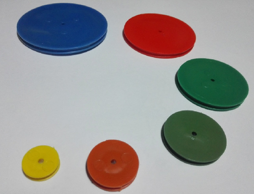 [1010] POLEA PLASTICA PARA PROYECTO BOLSA X6