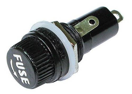 [1010] PORTA FUSIBLE NEGRO FUSIBLE VIDRIO CORTO 