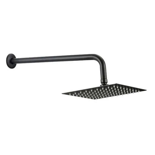 [DTURIN] REGADERA CUADRADA 6'' CON BASTON ACERO NEGRA