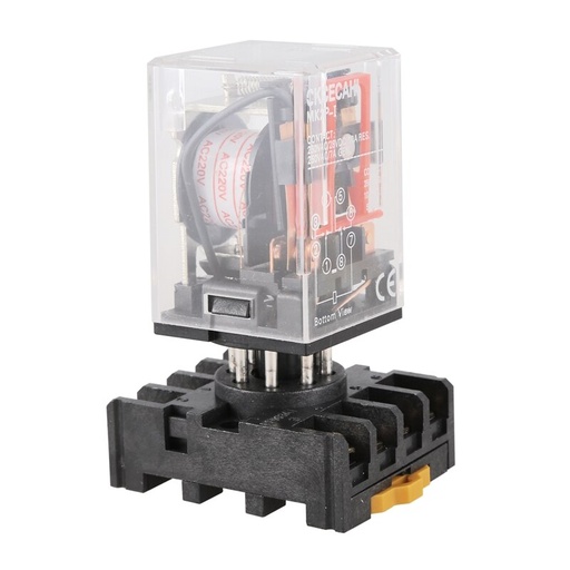 [1010] RELE 8 PINES CON BASE VOLTIO