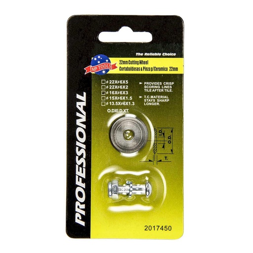 [2017450 MP] RODAJA PARA CORTADORA DE ENCHAPE MP 22MM