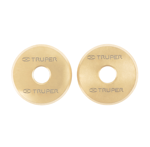 [12936 TR] RODAJA PARA CORTADORA DE ENCHAPE TITANIO 2PZ TRUPER