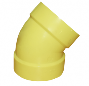 [1010] SEMICODO 45° 6 CXC SANITARIO