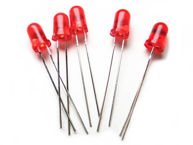 BOMBILLO LED DIODO DIFUSO ROJO  