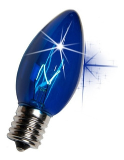 [1010] BOMBILLO CANDELABRO AZUL
