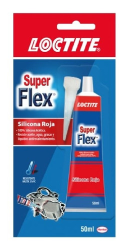 [1010] SILICONA LOCTITE SUPER FLEX 50 ML ROJA
