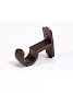[1010] SOPORTE PLASTICO PARA TUBO CORTINA 5/8 CAFE