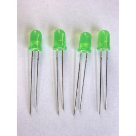 [1010] BOMBILLO LED DIODO DIFUSO VERDE  