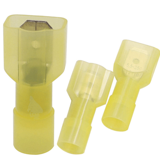 [TER25 3020556] TERMINAL PLANA MACHO AISLADA AMARILLA