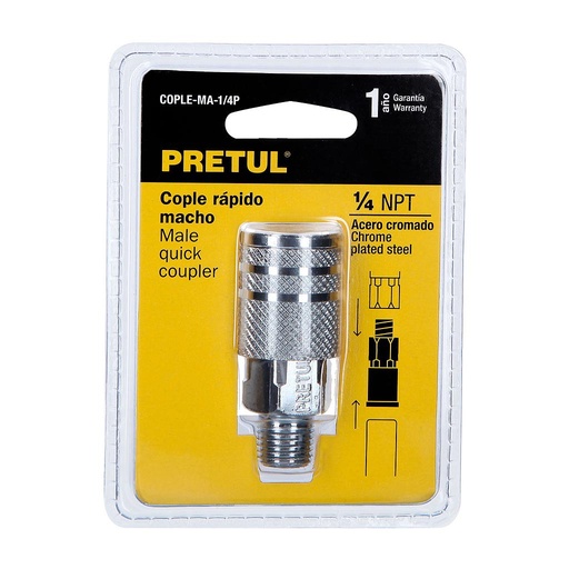 [27029 TR] ACOPLE RAPIDO TIPO M1/4 NPT MACHO PRETUL