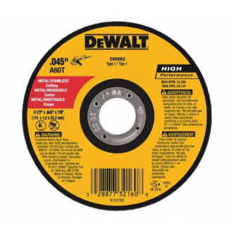 DISCO CORTE METAL 4-1/2 DEWALT