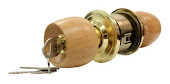 CERRADURA ALCOBA POMO MADERA CLARA