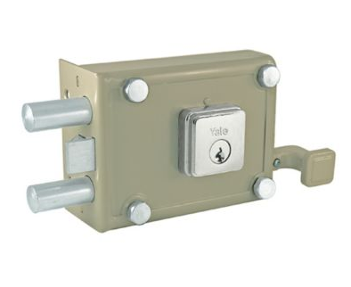 CERRADURA YALE DE SOBREPONER 987 1/4 SOLDAR SEGURO NOCTURNO IZQUIERDO
