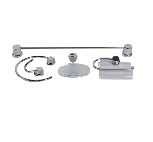 [ACC-C02] JUEGO ACCESORIOS BAÑO 5PZ FERMETAL C02