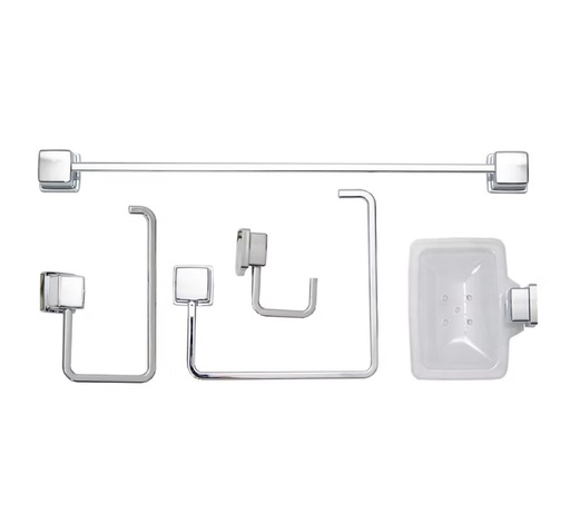 [ACC-C0] JUEGO ACCESORIOS BAÑO 5PZ FERMETAL C04