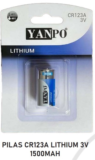 [1010] PILA CR123A 1500mAh YAMPO