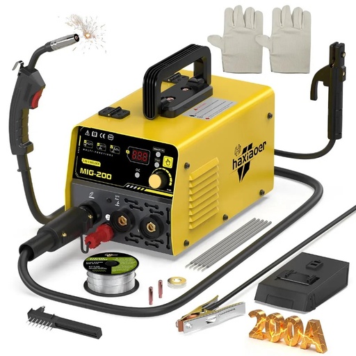 [AXIAOER] SOLDADOR INVERSOR 200AMP 3EN1 SIN GAS Mig+mma+tig